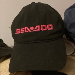 Sea-Doo Black Cap with Pink Logo